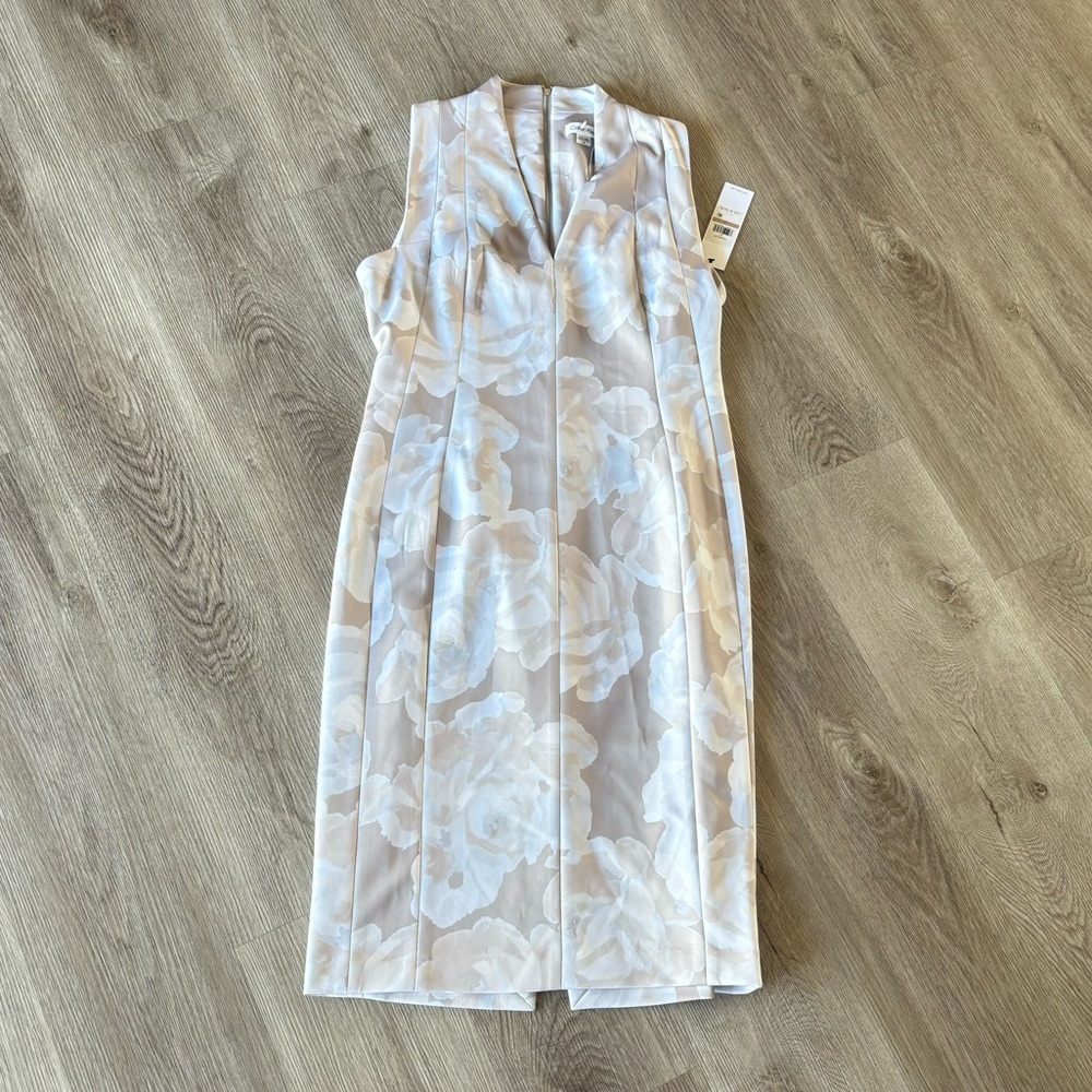 Calvin Klein White Floral Midi Dress
